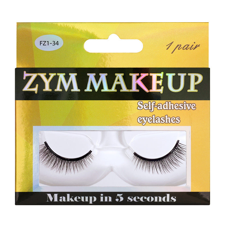 Ready-to-ship, glue-free, self-adhesive false eyelashes from the manufacturer. wholesale multi-pair, one-piece, long and slender black band false eyelashes with adhesive strip for lazy users