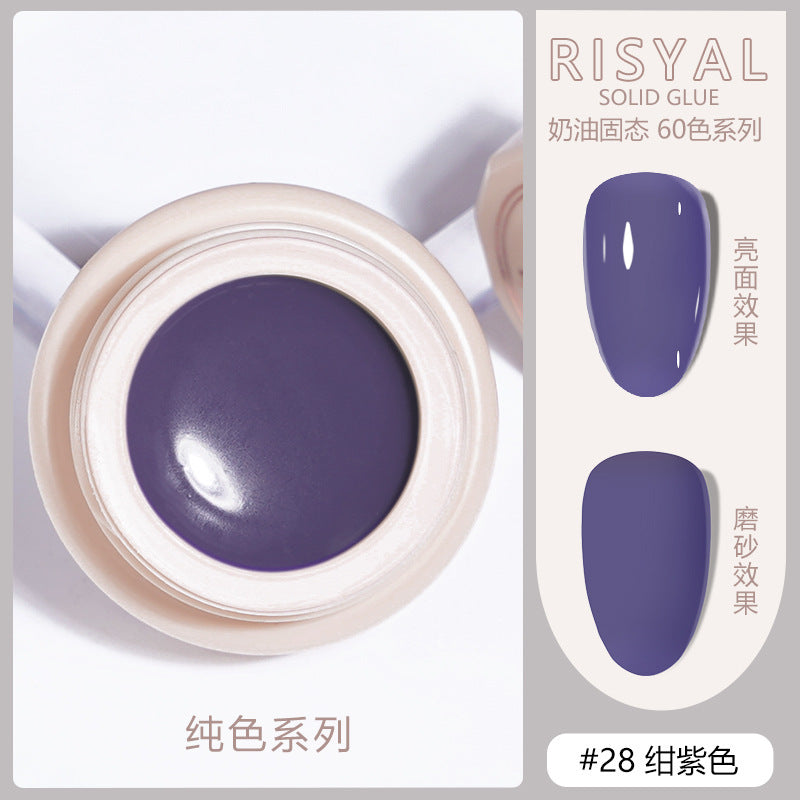 Risyal icy solid gel polish 5ml - smooth cream gel nail polish, japanese style nail polish for nail salons