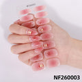 Zhengxiang fashion gel manicure stickers waterproof semi-cured gel nail stickers smudged ice uv gel nail