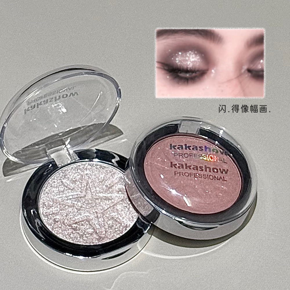 Kakashow diamond multi-purpose powder pearlescent fine sparkling mashed potato highlighting sparkling champagne gold single color eyeshadow