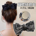 Popular elegantbows gripper for women, large ball head, classy hair clip, back of head, high ponytail, headdress, hair gripper