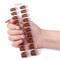 Zhengxiang customized second generation uv gel nail art stickers french onion powder baking lamp hardened semi-cured nail stickers wholesale