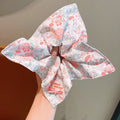 Floral kids square scarf large intestine hair tie girl 2025new arrivaltie ponytail hair rope female princess ball head headwear