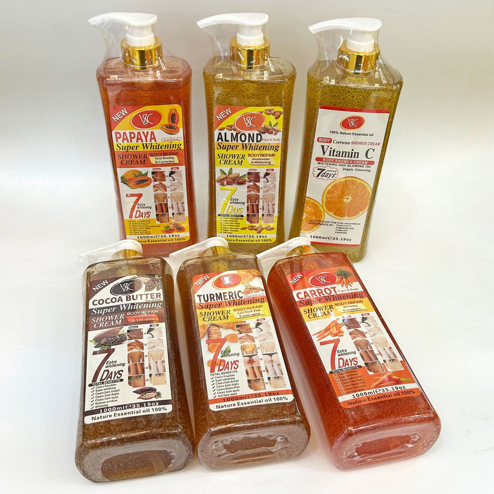 Export carrot scrub shower gel 1000ml rich foam vc long-lasting fragrance vitamin c shower gel
