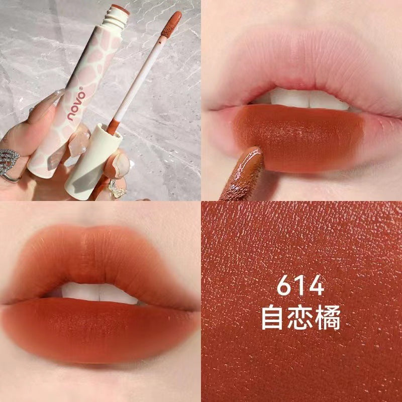 Novo water mist lip gauze lip glaze matte matte waterproof non-fading non-stick cup gentle daily no makeup whitening lipstick