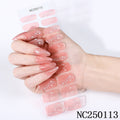 Zhengxiang factory customized gel nail art stickers waterproof fashion flash uv semi-baked semi-cured nail stickers gel nail