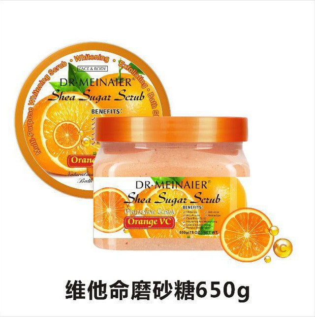 arbutin scrub bath salt body exfoliation whole body turmeric scrub sugar sea salt foreign trade 650g