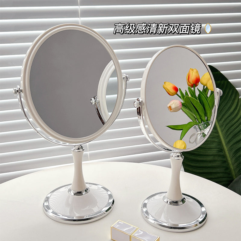 Cosmetic mirror desktop dressing mirror beauty double-sided magnifying glass beauty mirror student desktop storage for home home mirror