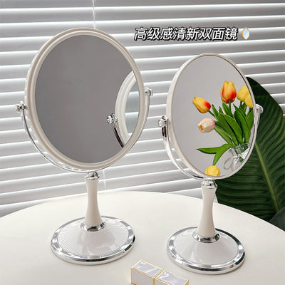 Cosmetic mirror desktop dressing mirror beauty double-sided magnifying glass beauty mirror student desktop storage for home home mirror