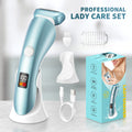 Women's electric epilator - personal care, underarm hair trimmer, home use, full body shaver, multifunctional digital display, waterproof