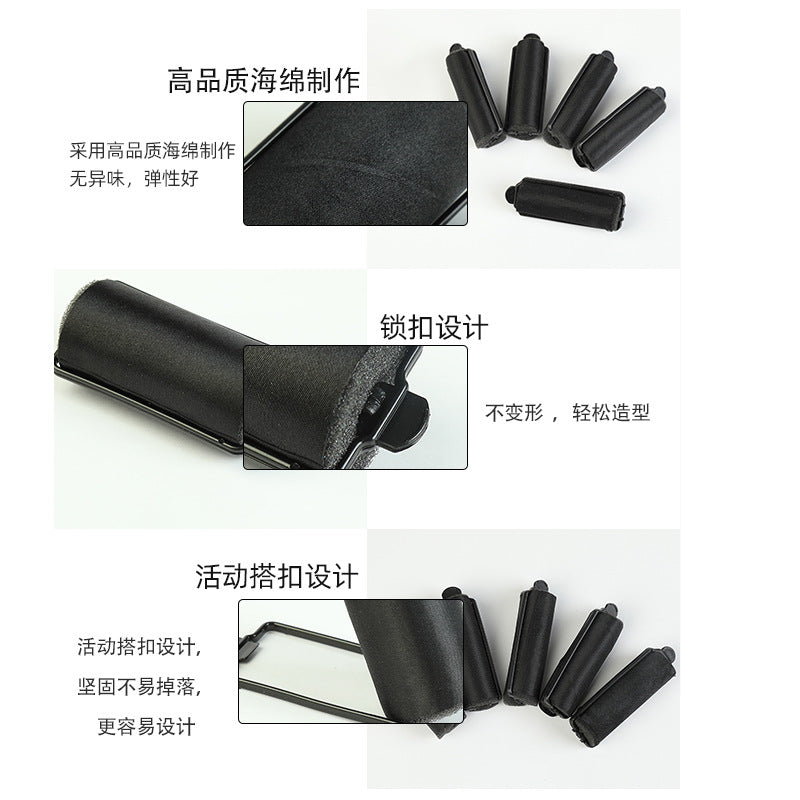 Personalized cloth-covered sponge curling iron buckle diy curling barrel bangs hair-styling hairdressing tool can be customized and labeled