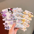 Sweet and girly cartoon hair accessories for students, acrylic hair clips for girls, cute princess bang clips, adorable hairpins and ornaments