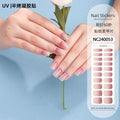 Zhengxiang customized second generation uv gel nail art stickers french onion powder baking lamp hardened semi-cured nail stickers wholesale
