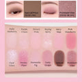 Capel fruit & vegetable 12-color eyeshadow palette - shimmer, matte, and glitter - european & american style dragon fruit pink & black eyeshadow palette - spicy girl makeup