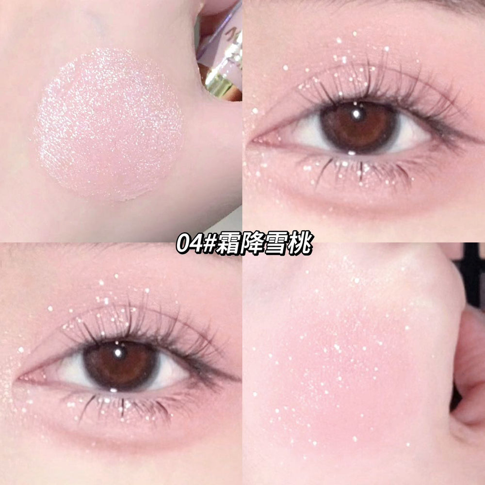 Makeup kakashow starry liquid eye shadow pearlescent matte fine shimmer highlight brightening lying silkworm eye shadow liquid