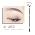 Novo wooden hard core double-ended eyebrow pencil waterproof sweatproof non-fading pencil style sharpenable duckbill flat head