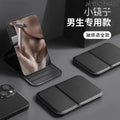 Portable folding mirror for men - compact, drop-proof, and perfect for dorms, offices, and desktops. stands freely for easy makeup application