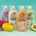 english 7-day renewal exfoliating body wash - gentle exfoliation, cleansing rice & coconut shower gel 1000ml