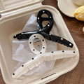 Summernew arrival black and white polka dot gripper for women's back of head fashioncasual hair clip shark clip hairpin classy hair clip