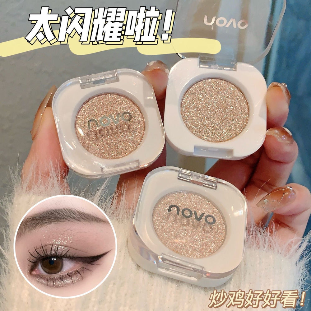 Novo smart eyes single color eyeshadow matte fine shimmer pearlescent sparkling student affordable portable cowherd eyeshadow palette