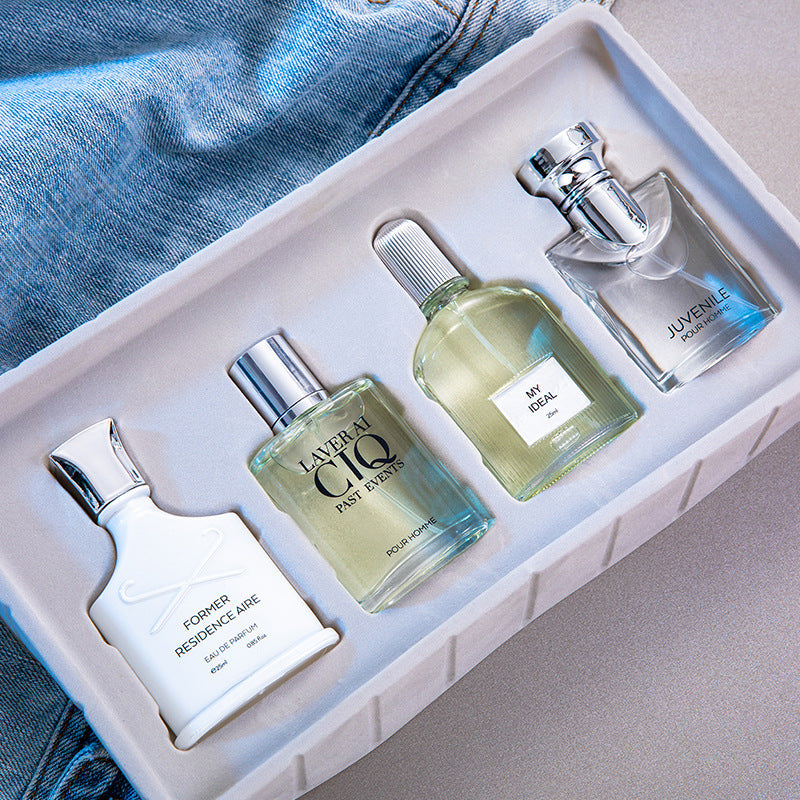 Flower story douyin popular men's perfume set silver mountain spring boyfriend cologne factory perfume