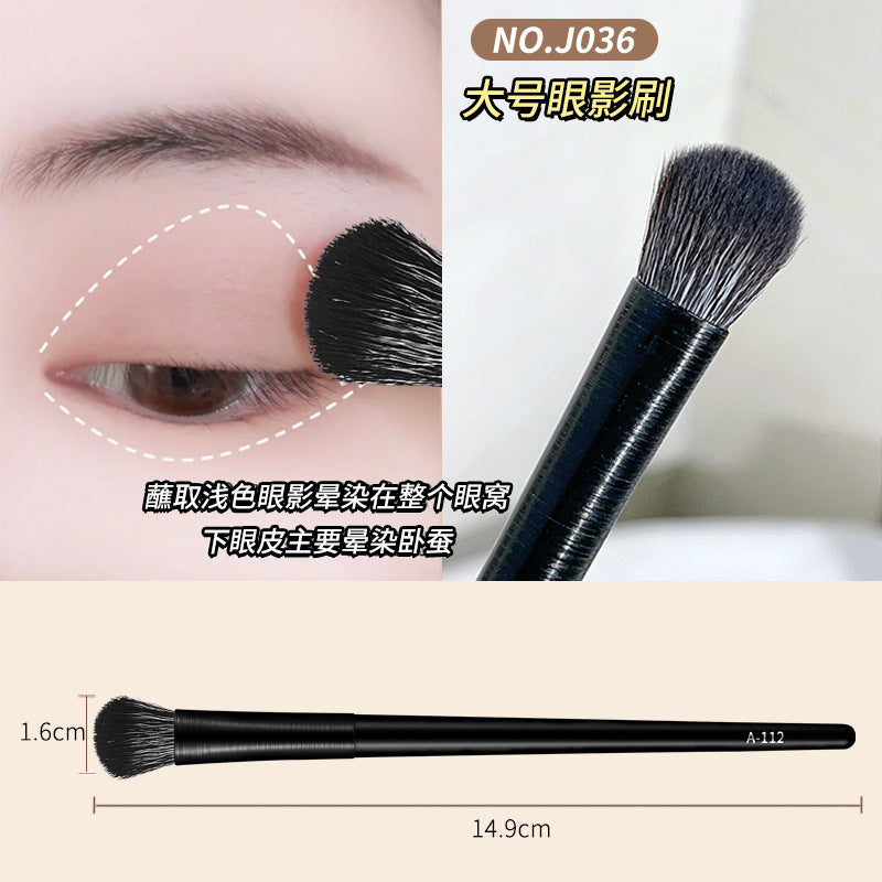 Jonbos wooden handle eyeshadow brush fiber hair large detail tapered silkworm brush eye smudge brush makeup brush eye makeup