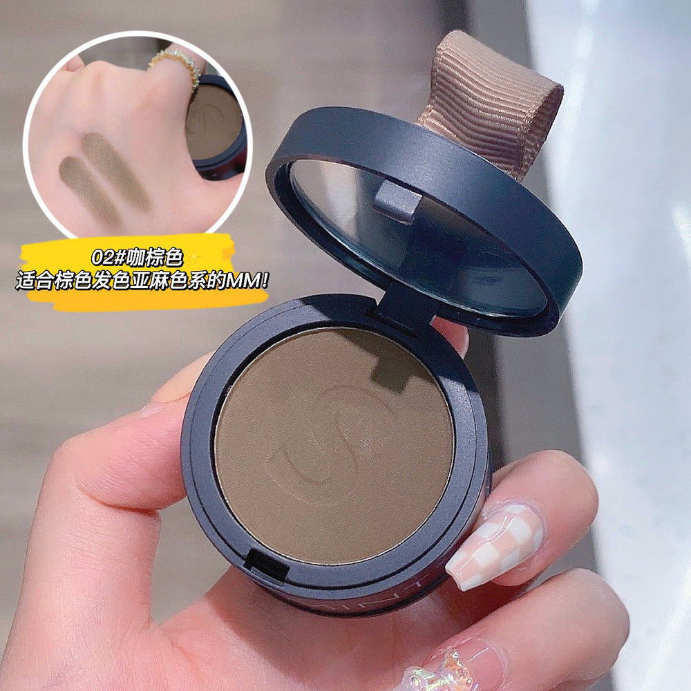 Makeup sweet mint hairline powder to modify hair replacement hair filling hair seam sideburns brown shadow contouring powder