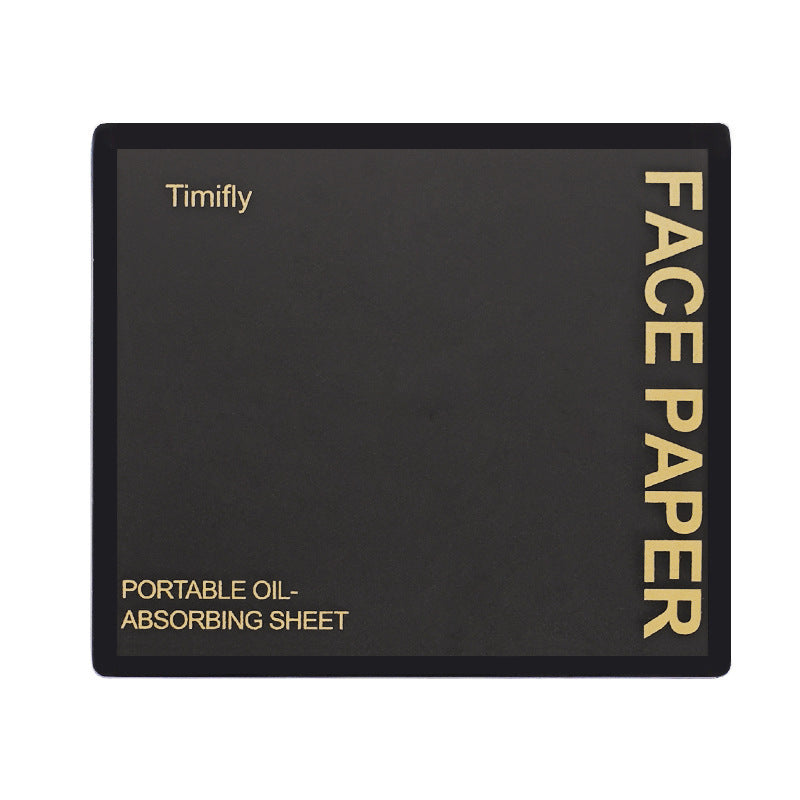 Facial oil-absorbing paper comes with powder puff, cosmetic mirror, facial oil-absorbing tissue, refreshing facial storage, portable 100 pieces
