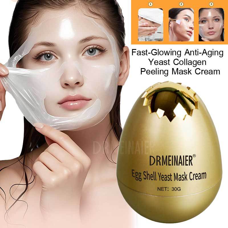 yeast eggshell veil cream collagen hydrating moisturizing lightening firming egg mask 30g - export quality