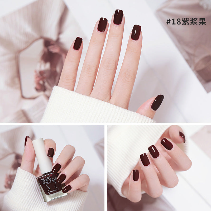 Ice-through nail polish, no-bake cool dan, new arrival, long-lasting, quick-drying jelly, transparent nude, oily, non-tearable nail polish