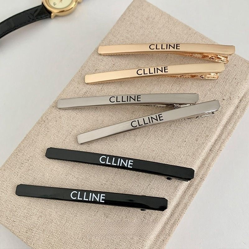 Metal letter clip side clip bangs clip 2023 new arrivalclassy broken hair forehead clip headwear hair clip