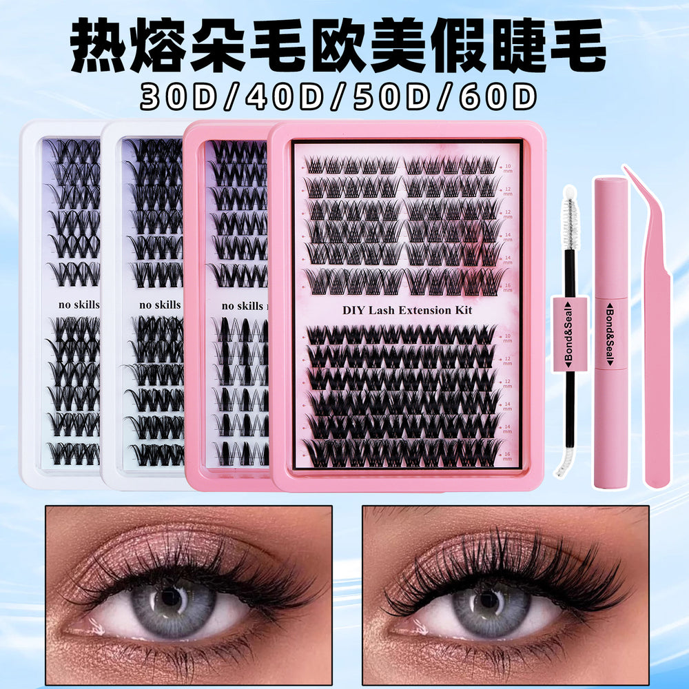 eyelash extension suit diy large capacity thick single cluster oblique flying big devil segmented false eyelashes glue