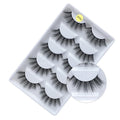 Export fashion fake eyelashes nature slim 5 pairs pack imitation mink hair whole cluster artificial stage eyelashes one piece