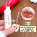 Jojo diary puff bear lip glaze clear watery glossy lips low saturation white student party lip gloss
