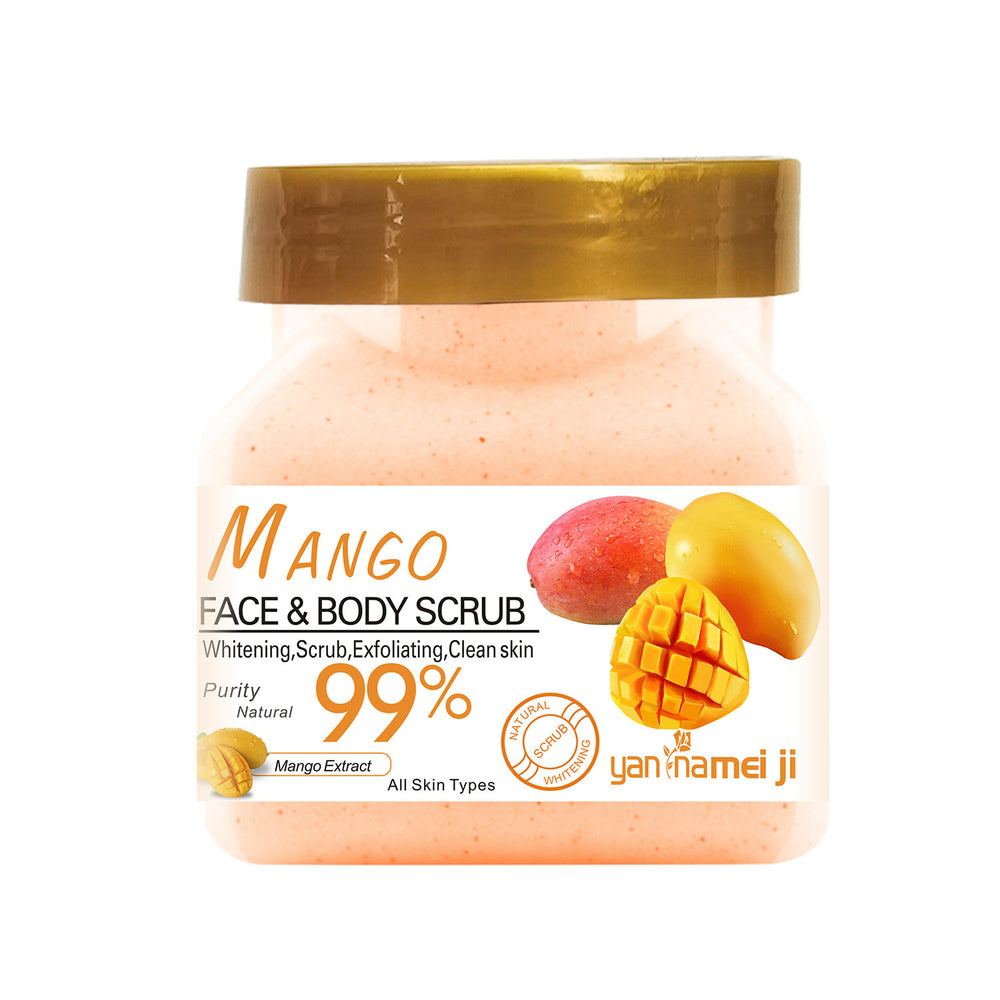fruit scented bath salt, whole body exfoliating chicken skin square bottle scrub, deep cleansing bath mud rub 500g