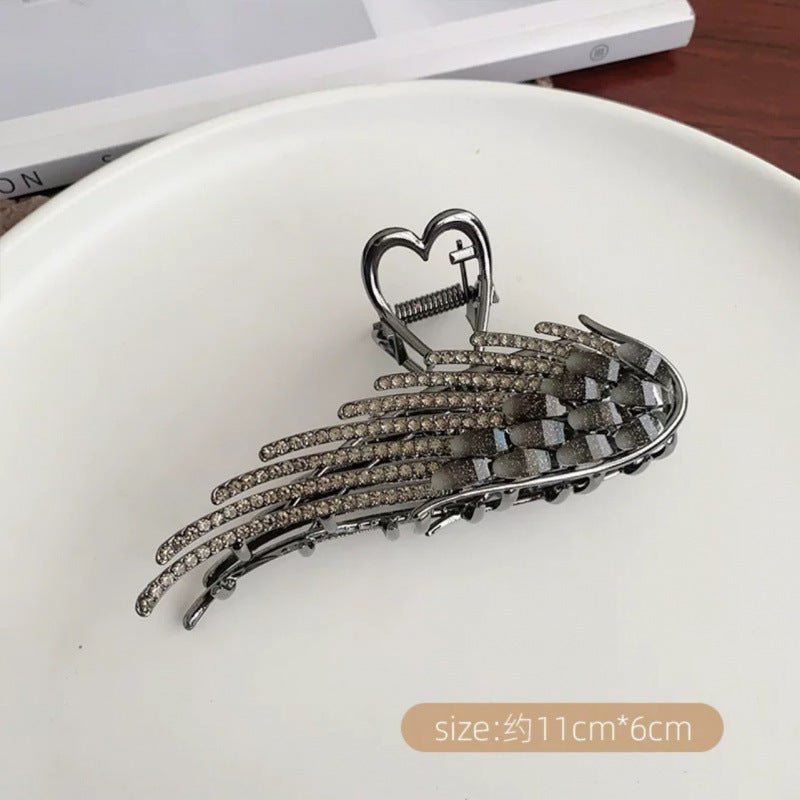 Classy rhinestone wings shark clip elegant female back of head large plate hair clip hair clip hair accessories hairpin