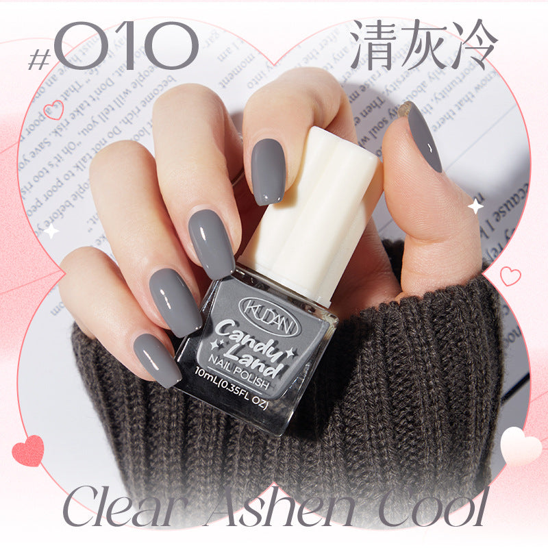 New water-based peel-off nail polish: long-lasting, quick-drying, no-bake, solid color, glitter, nude, and protective base coat - candyland collection
