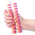 Zhengxiang customized gel manicure stickers korean uv semi-baked semi-cured nail stickers cross-border gradient manicure stickers wholesale