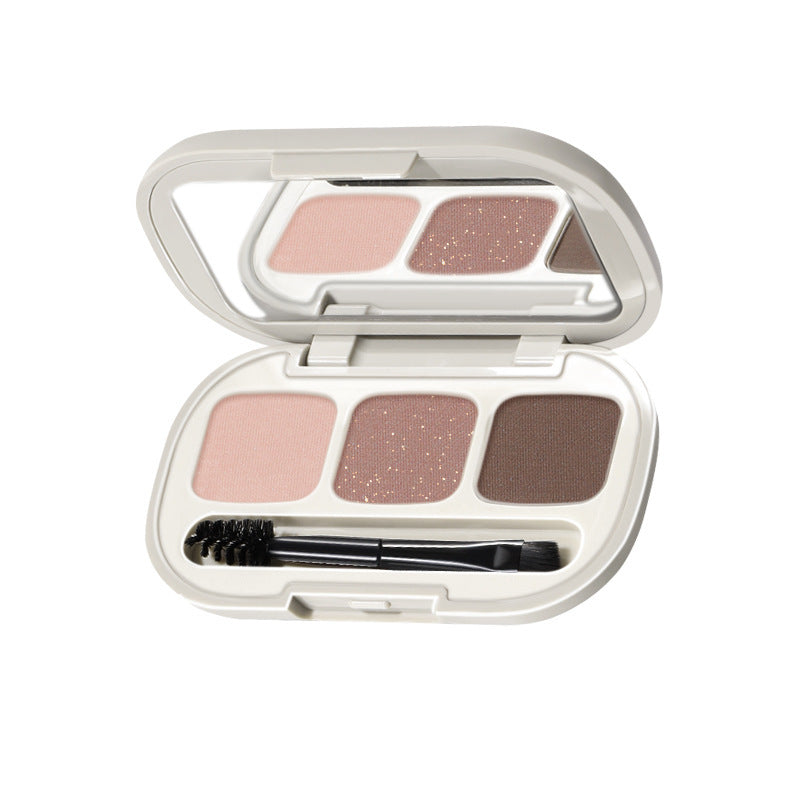 Novo monmon velvet mist three-color eyebrow powder waterproof sweat-proof long-lasting smudge-proof eyeliner & under-eye brightener 3-in-1 - beginner friendly