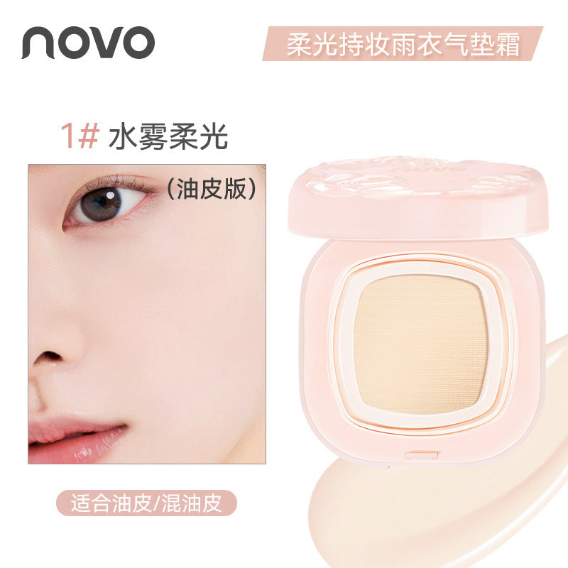 Novo soft focus long-wear cushion foundation - hydrating, seamless, oil-control, concealing, long-lasting, non-transfer, suitable for oily and dry skin
