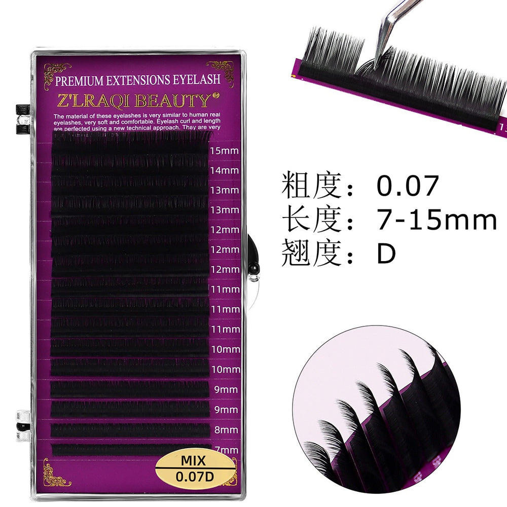 Planting and grafting dense eyelashes, super soft 0.07yy single root 6d non-scattering root, one second blooming, beauty eyelashes, exclusive for beauty