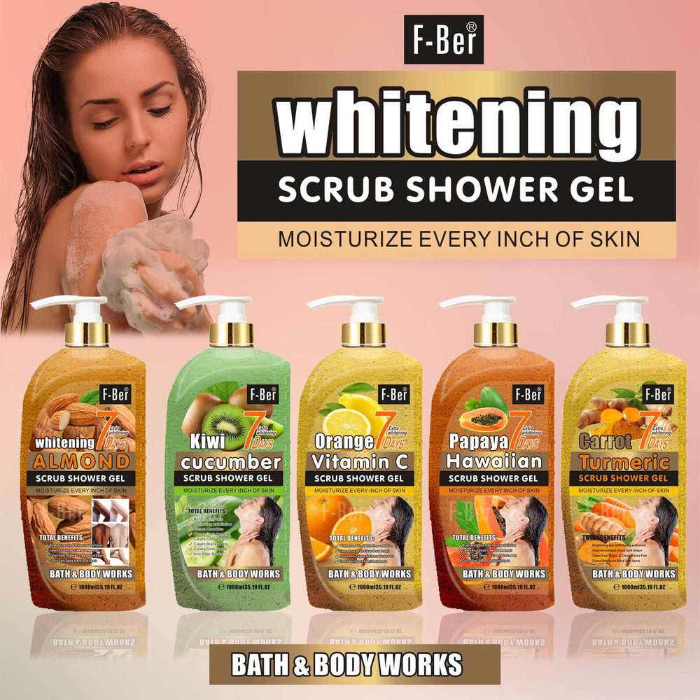 fruit scrub shower gel - moisturizing, deep cleansing, brightening carrot body wash 1000ml - for international trade