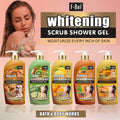 fruit scrub shower gel - moisturizing, deep cleansing, brightening carrot body wash 1000ml - for international trade