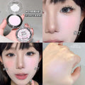 Cappuvini natural volumizing highlighter powder - matte, plumping color for natural, sculpted face, brightens tear troughs and nasolabial folds