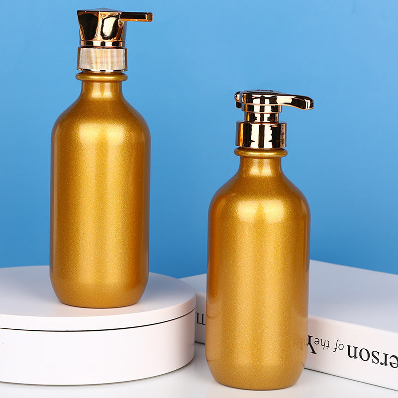 500ml plastic empty bottle for lotion, liquid shampoo, shower gel, conditioner bottle, pet metallic feel