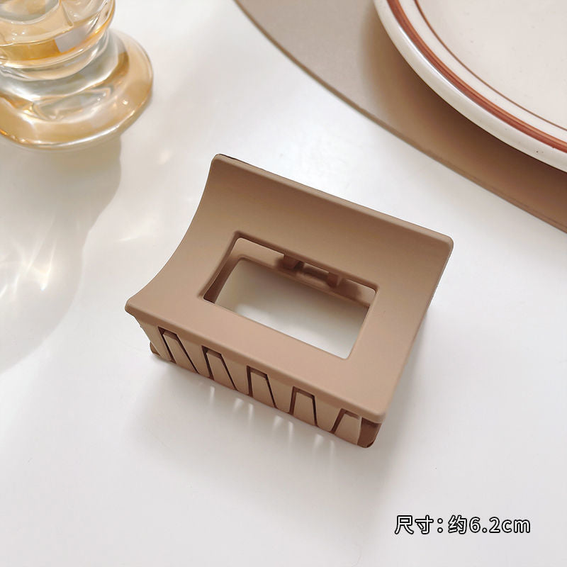 Springnew arrivaleasiest for match cross cut out hair grip milk tea coffee color elegant grip clip hairpin casual hairpin hair accessories