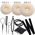 Set of donut hair styling tools - korean style donut bun maker for braided and updo hairstyles