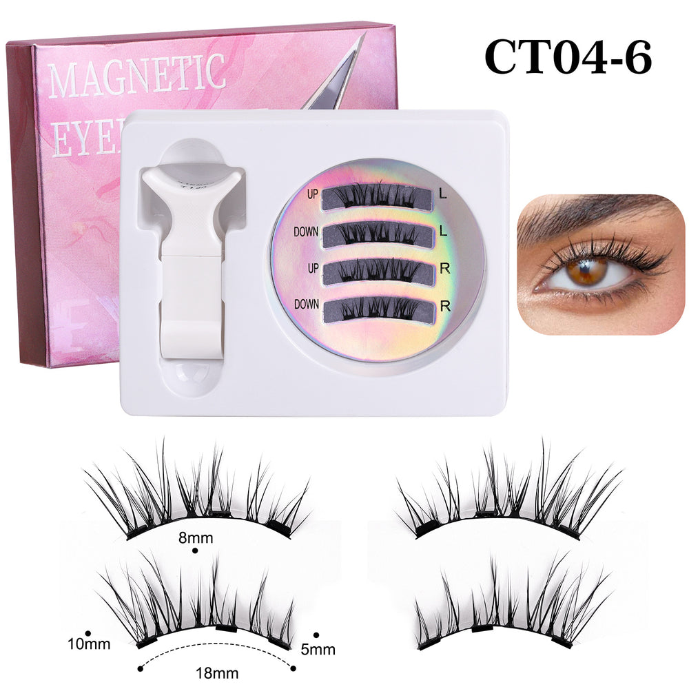 Amazon's best-selling eyelash all-in-one box, stereo thick magnetic false eyelash storage box, one-piece clip set