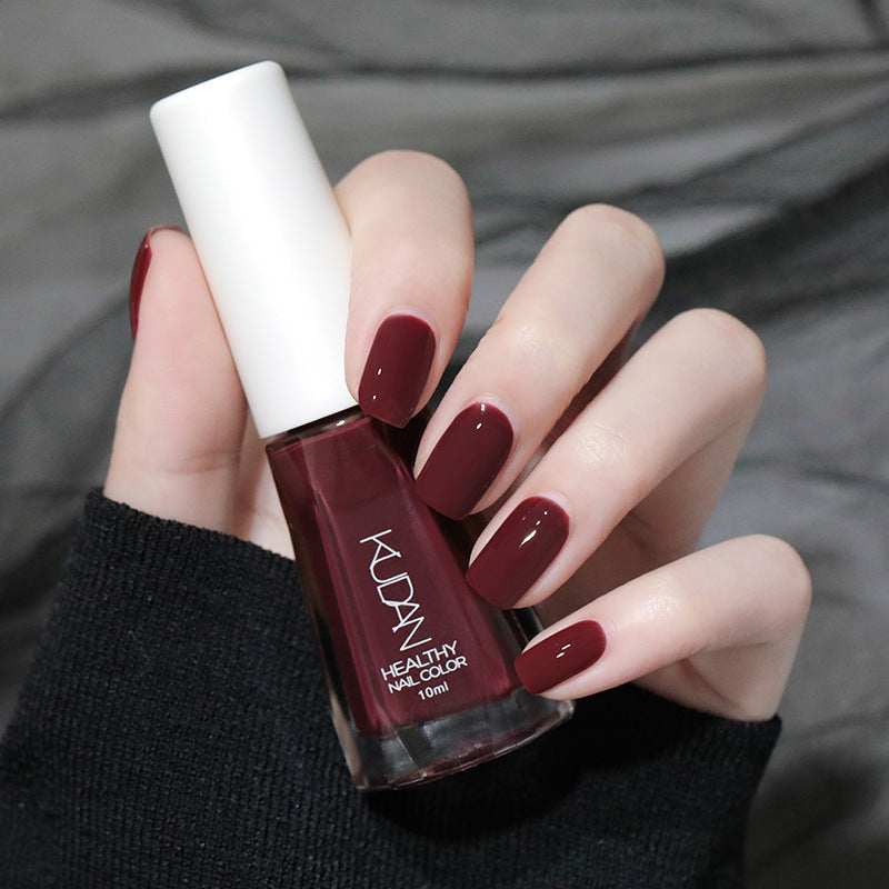 Kudan pure english cross-border special water-based nail polish no baking long-lasting quick-drying peelable 10ml polish