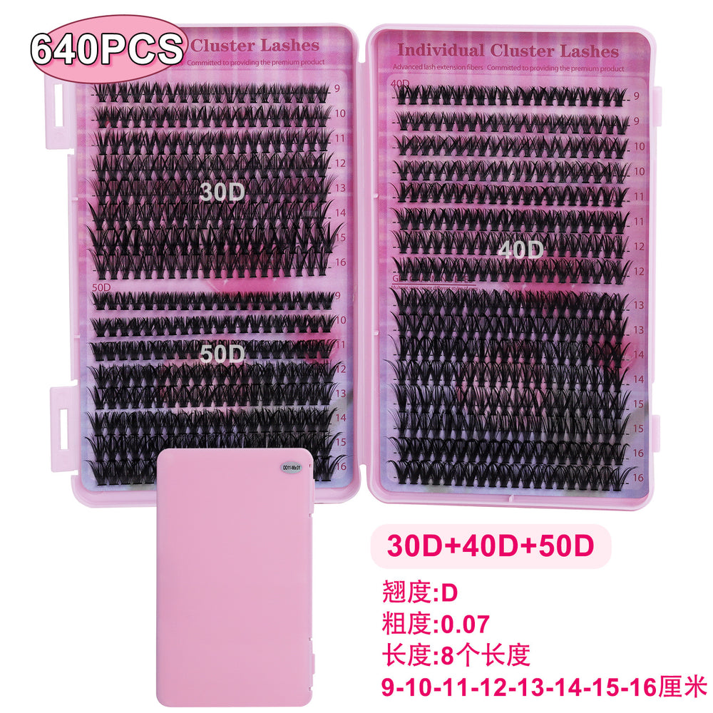 self-grafted eyelash book set, thick and curled false eyelashes, large capacity 80p100p european and american eyelashes